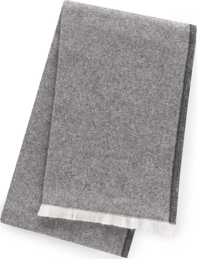 Tmavě šedý pléd s podílem bavlny Euromant Linen