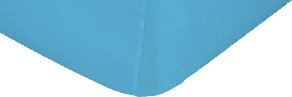 Tyrkysově modré elastické prostěradlo z čisté bavlny Happy Friday Basic