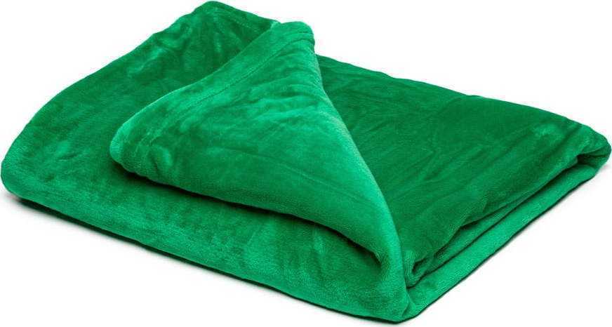 Zelená mikroplyšová deka My House