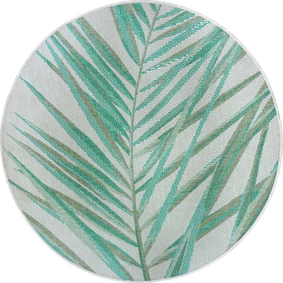 Zeleno-béžový venkovní koberec NORTHRUGS Palm