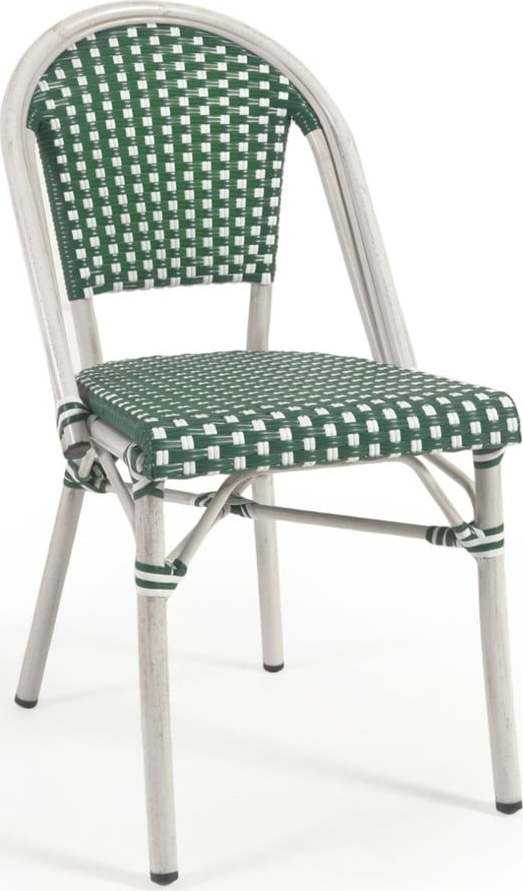 Zeleno-bílá venkovní židle Kave Home Marilyn Kave Home