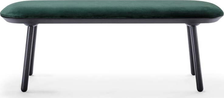 Zeleno-černá sametová lavice EMKO Naïve