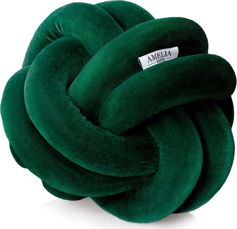 Zelený dekorativní polštář AmeliaHome Nancy Knot Grey AmeliaHome