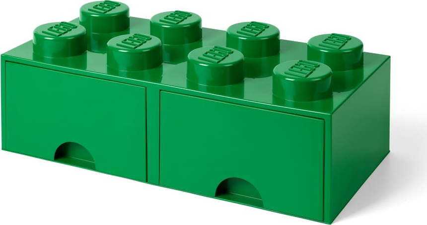 Zelený úložný box se 2 šuplíky LEGO® LEGO