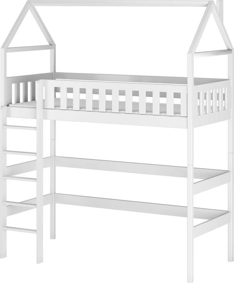 Bílá domečková/vyvýšená dětská postel 90x190 cm Otylia - Lano Meble Lano Meble