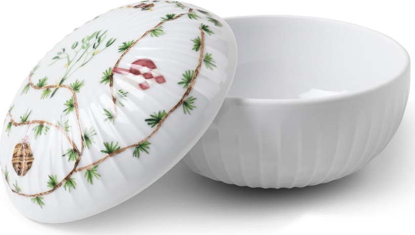 Bílá porcelánová vánoční dóza na cukrovinky Kähler Design Hammershøi Kähler Design
