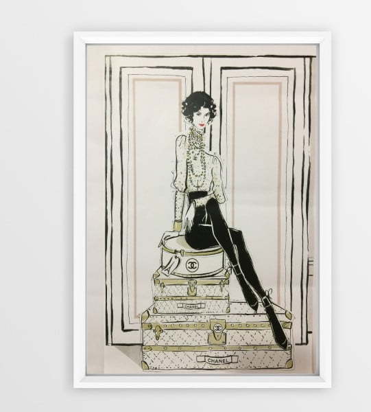 Nástěnný obraz v rámu Piacenza Art Chanel Suitcase