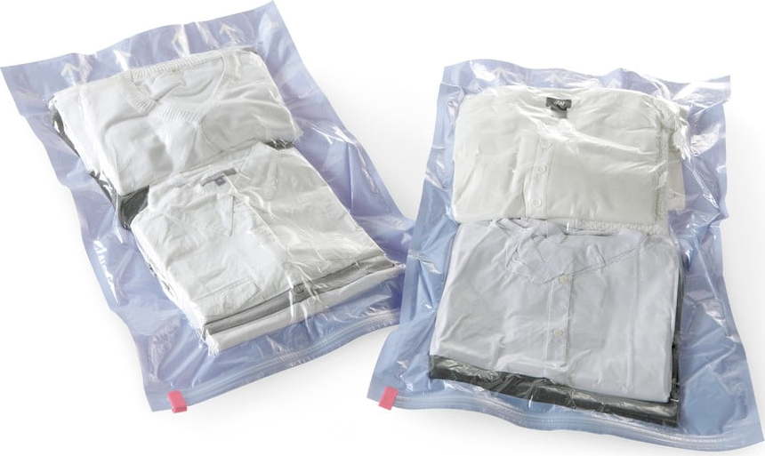 Sada 4 vakuových úložných obalů na oblečení Compactor Medium Roll Up Vacuum Bags Compactor