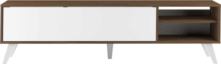Bílý TV stolek v dekoru buku 165x43 cm Prism - TemaHome France TemaHome France