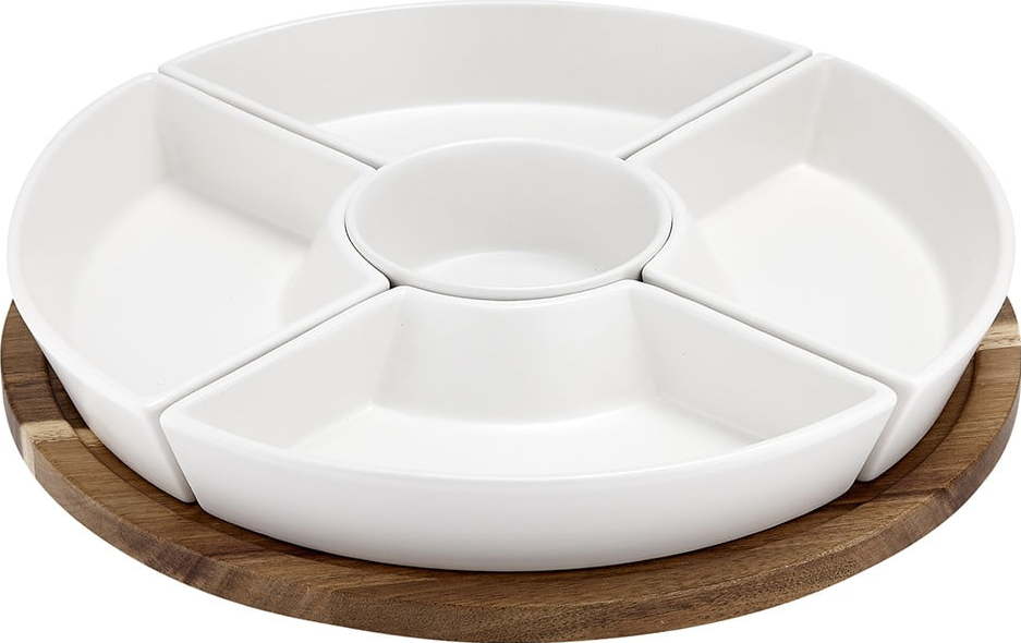 Bílý servírovací talíř z kameniny 35x35 cm Essentials - Ladelle Ladelle