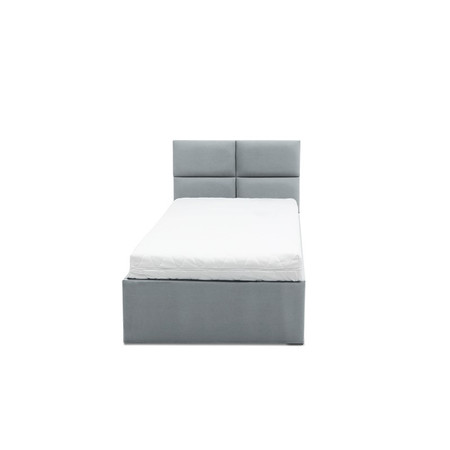 Čalouněná postel MONOS s matrací rozměr 140x200 cm Světle šedá Bonelová matrace Signal-nabytek