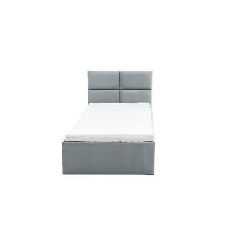 Čalouněná postel MONOS s matrací rozměr 140x200 cm Světle šedá Pěnová matrace Signal-nabytek