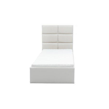 Čalouněná postel TORES II s matrací rozměr 140x200 cm - Eko-kůže Bílá eko-kůže Pěnová matrace Signal-nabytek