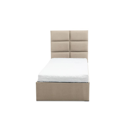 Čalouněná postel TORES s matrací rozměr 140x200 cm Béžová Bonelová matrace Signal-nabytek