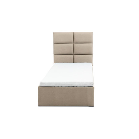 Čalouněná postel TORES s matrací rozměr 140x200 cm Béžová Pěnová matrace Signal-nabytek