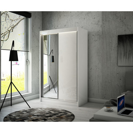 Kvalitní Šatní Skříň Velis 250 cm Dub Sonoma Bílá Furniture