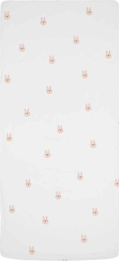 Napínací dětské prostěradlo do postýlky z bavlněného saténu 120x60 cm Sweet Bunnies - Butter Kings Butter Kings