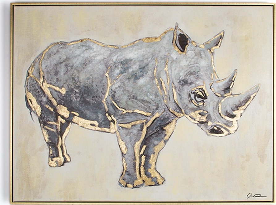 Ručně malovaný obraz Graham & Brown Rhino