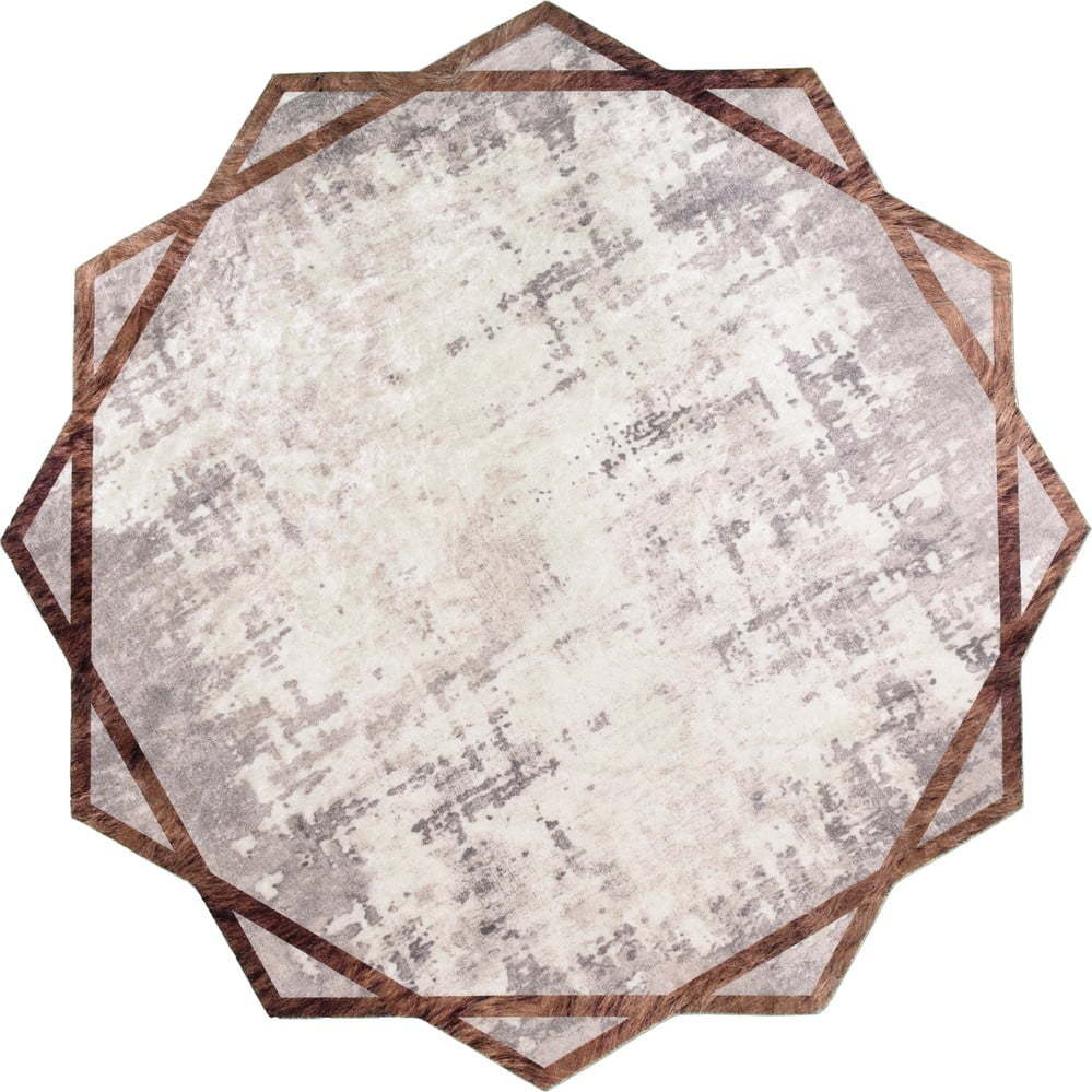 Béžový kulatý koberec ø 100 cm - Vitaus Vitaus