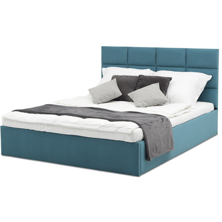 Čalouněná postel TORES s pěnovou matrací rozměr 140x200 cm Granátová Signal-nabytek