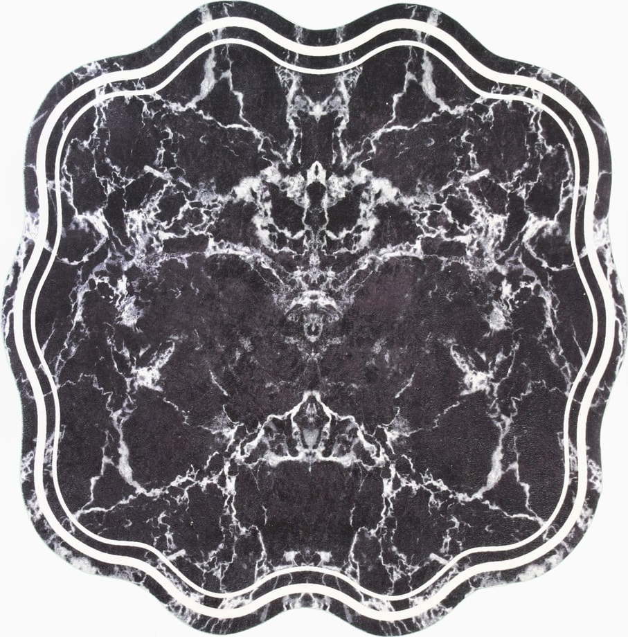 Černý kulatý koberec ø 80 cm - Vitaus Vitaus