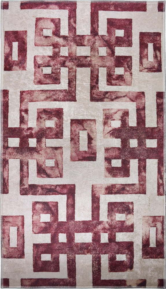 Červený/béžový koberec 140x80 cm - Vitaus Vitaus