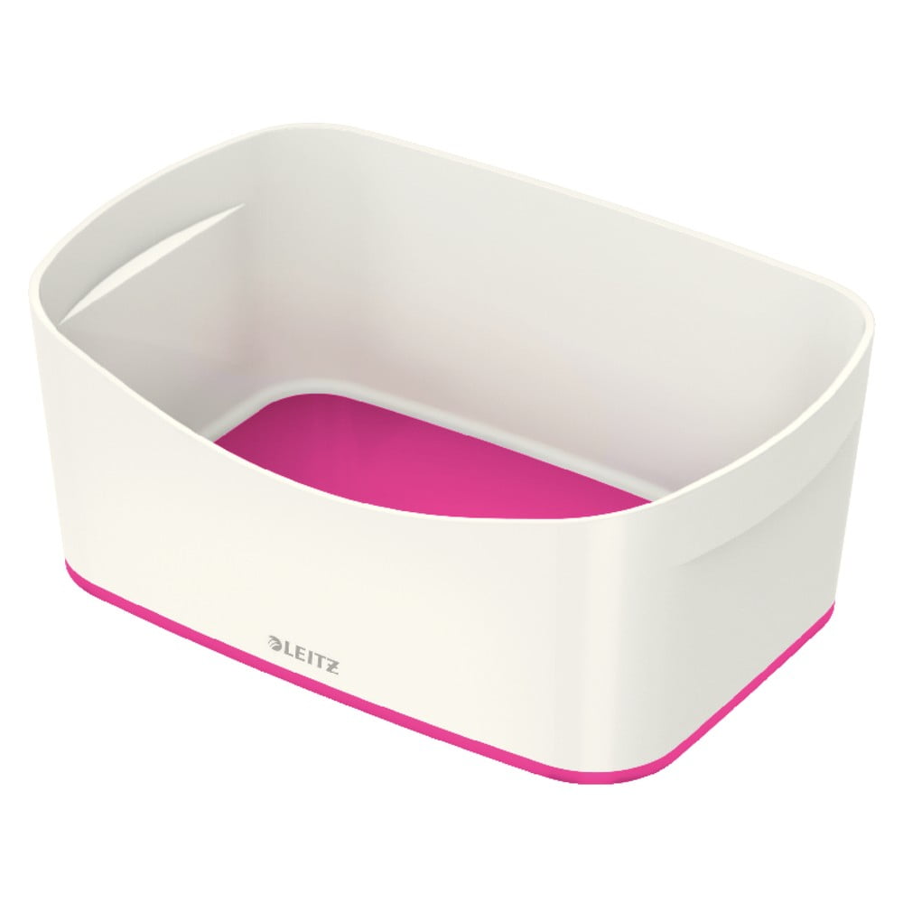 Bílo-růžový plastový úložný box MyBox - Leitz Leitz