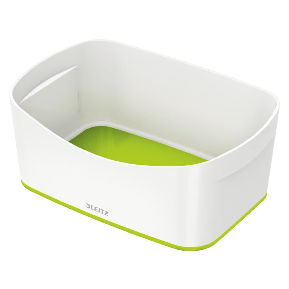 Bílo-zelený plastový úložný box MyBox - Leitz Leitz
