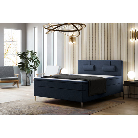 Čalouněná postel Brooklyn bez úložného prostoru 120x200 cm Modrá KOLA