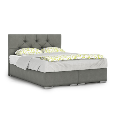Čalouněná postel London 140x200 cm Tmavě šedá KOLA