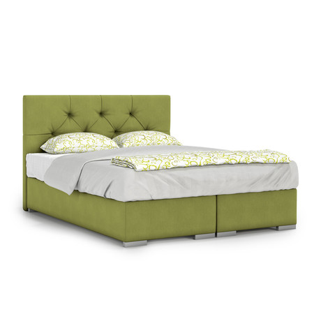 Čalouněná postel London 140x200 cm Zelená KOLA