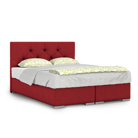 Čalouněná postel London 200x200 cm Červená KOLA