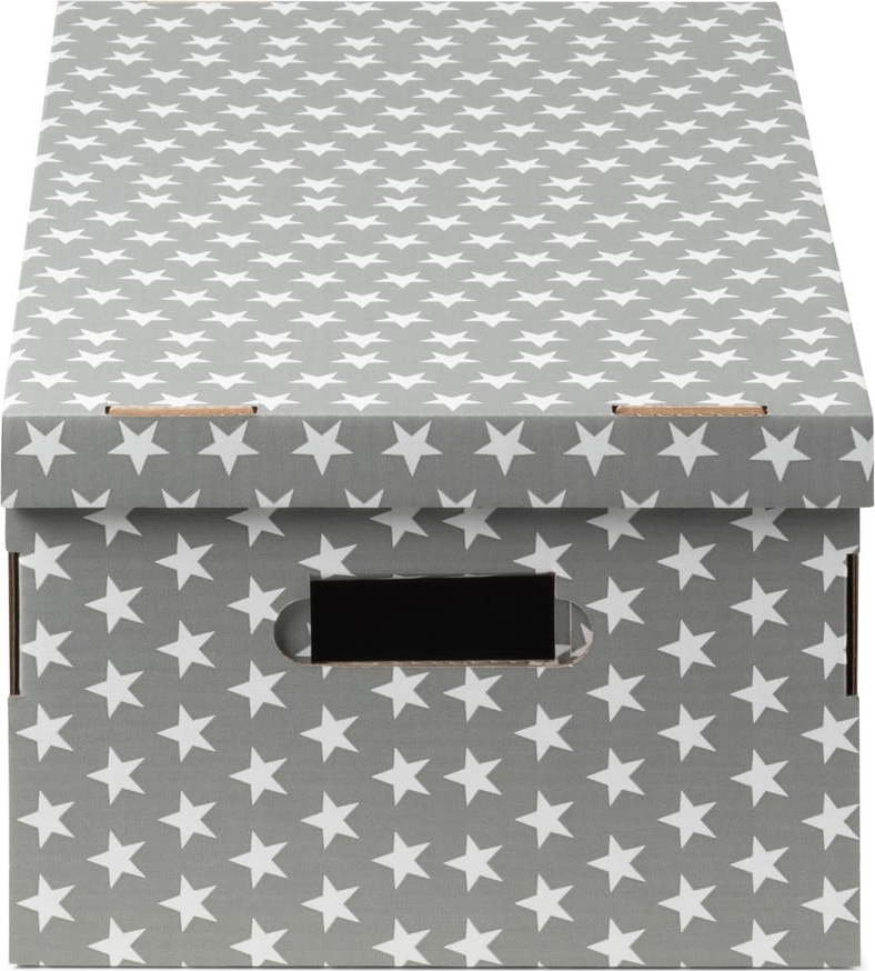 Papírové úložné boxy v sadě 2 ks s víkem Stars - Compactor Compactor