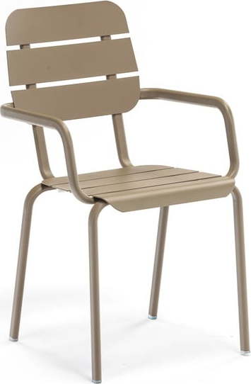 Sada 4 hnědých kovových židlí s područkami Ezeis Alicante Ezeis