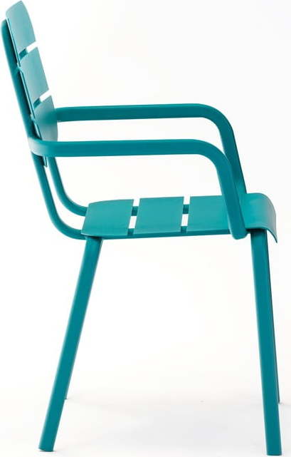 Sada 4 modrých zahradních židlí s područkami Ezeis Alicante Ezeis