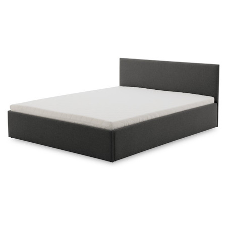 Čalouněná postel LEON s pěnovou matrací rozměr 160x200 cm Tmavě šedá Signal-nabytek