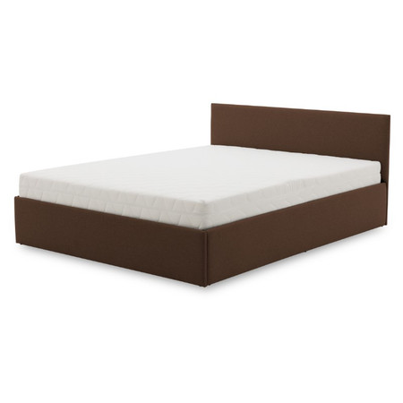 Čalouněná postel LEON s taštičkovou matrací rozměr 160x200 cm Hnědá Signal-nabytek