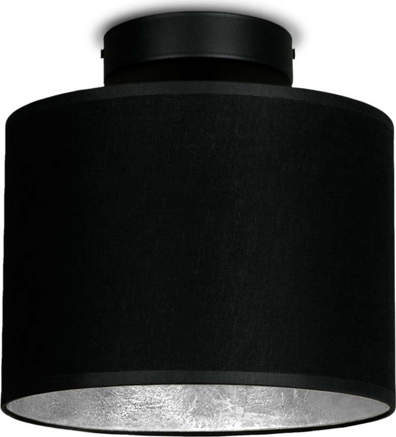Černé stropní svítidlo s detailem ve stříbrné barvě Sotto Luce Mika XS CP