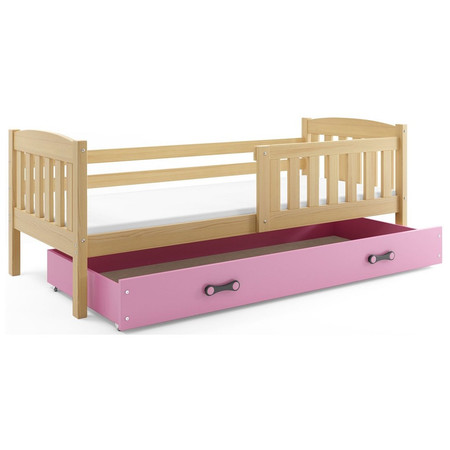 Dětská postel KUBUS s úložným prostorem 80x160 cm - borovice Ružové BMS