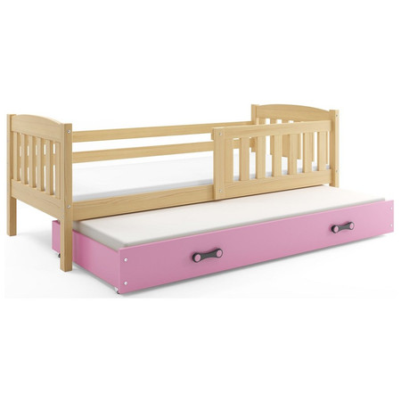 Dětská postel KUBUS s výsuvnou postelí 90x200 cm - borovice Ružové BMS