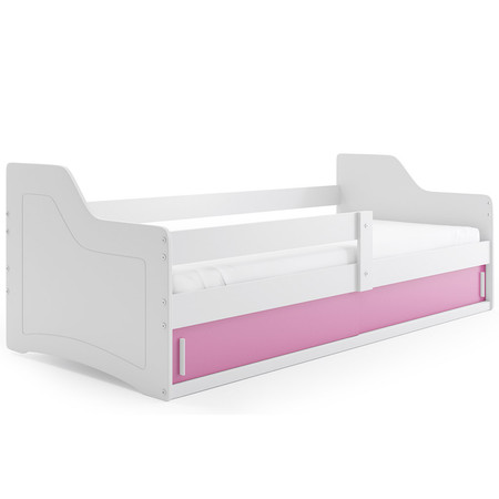 Dětská postel SOFIX s úložným prostorem 80x160 cm - bílá Ružové BMS