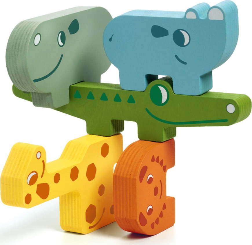 Dětské dřevěné puzzle ve tvaru zvířátek Djeco Puzzle DJECO