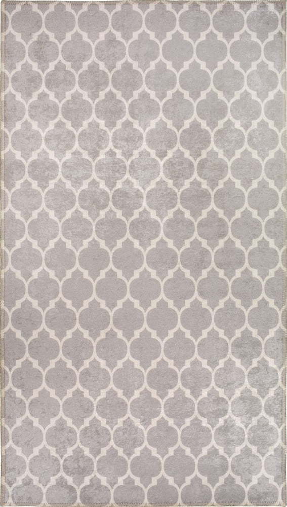 Světle šedo-krémový pratelný koberec 80x50 cm - Vitaus Vitaus