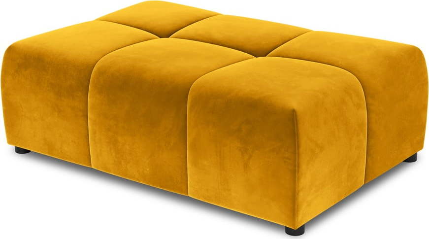 Žlutý sametový modul pohovky Rome Velvet - Cosmopolitan Design Cosmopolitan design