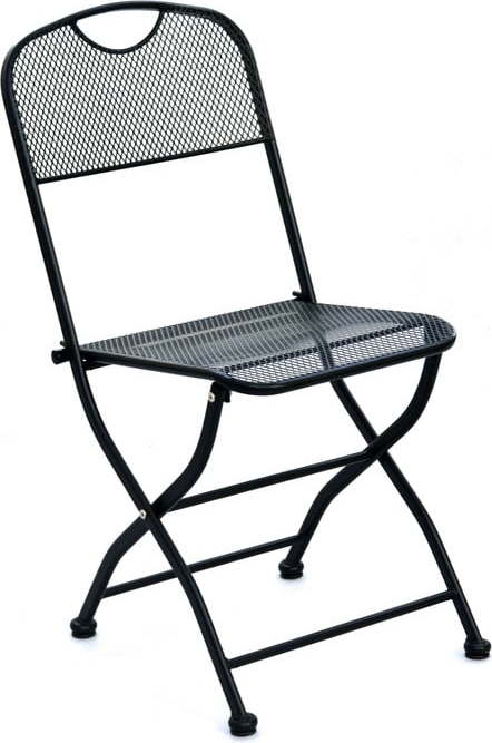 Černá kovová zahradní židle - Rojaplast Rojaplast