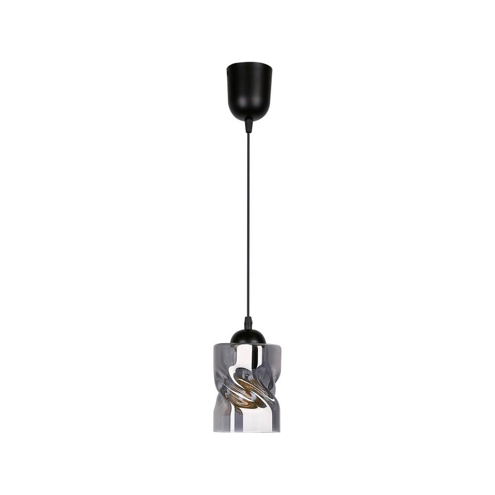 Černé závěsné svítidlo se skleněným stínidlem ø 10 cm Felis – Candellux Lighting Candellux Lighting