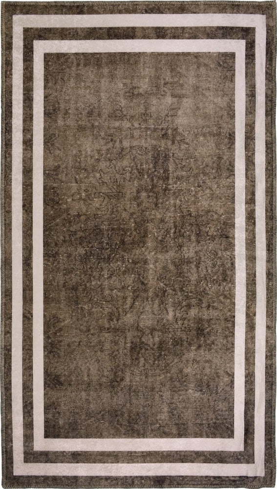 Hnědý pratelný koberec 80x50 cm - Vitaus Vitaus