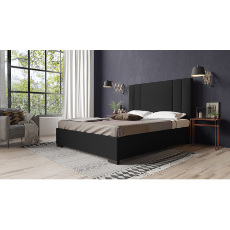 Postel BRAYDEN 09 STANDARD 90x200 cm - černé nohy Černá Signal-nabytek