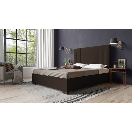 Postel BRAYDEN 09 STANDARD 90x200 cm - černé nohy Hnědá Signal-nabytek