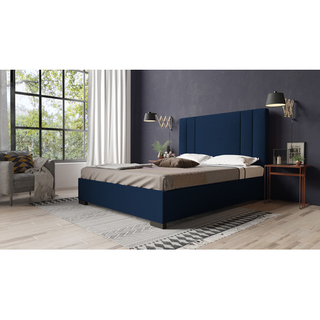 Postel BRAYDEN 09 STANDARD 90x200 cm - černé nohy Tmavě modrá Signal-nabytek